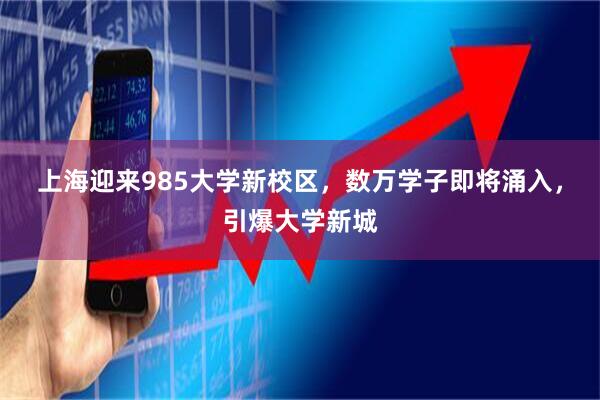 上海迎来985大学新校区，数万学子即将涌入，引爆大学新城
